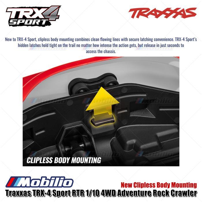 Traxxas 82224-4 TRX-4 Sport RTR 1/10 4WD RC Adventure Rock Crawler Truck TRX4 New Clipless