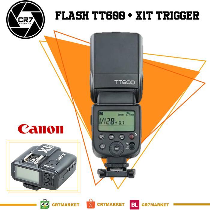 PAKET FLASH GODOX TT 600 + TRIGGER GODOX TTL XIT-C FOR CANON