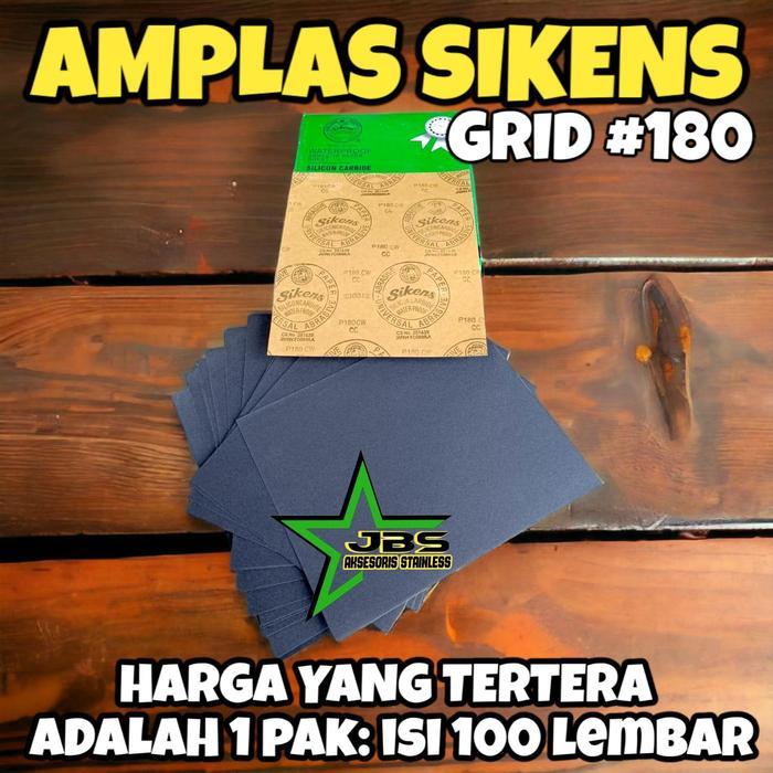 [100 PCS] AMPLAS SIKENS GRIT 180 220 240 320 400 1000 AMPLAS STAINLESS, BESI, DUCO, CAT, KAYU