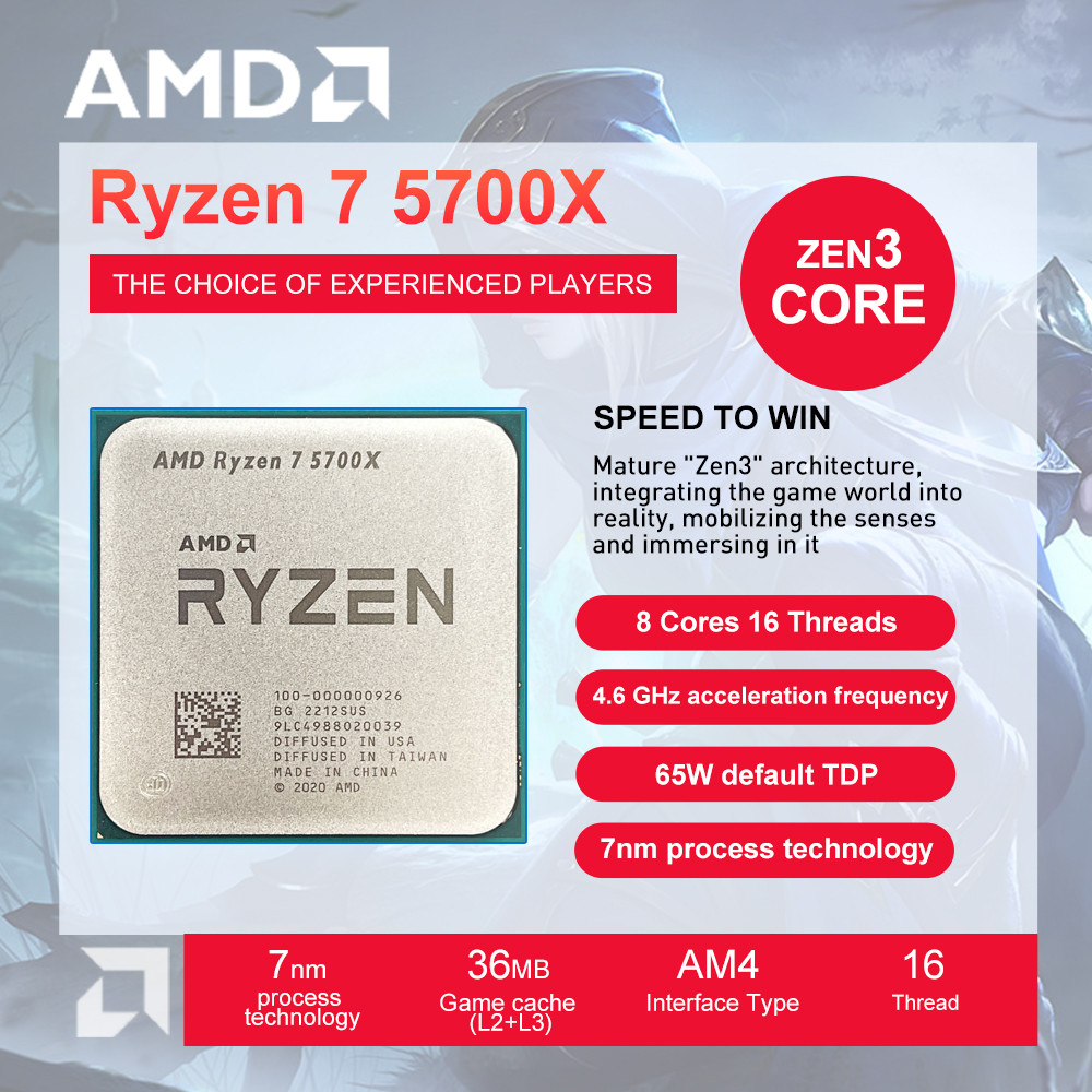 Amd Ryzen 7 5700X+Asus Tuf Gaming B550M-Plus Motherboard
