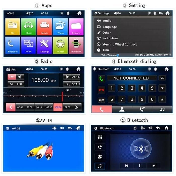 7021 MP5 Radio Mobil 2Din Universal 7 Inch HD Mirrorlink Mobil MP5 Multimedia Player Layar Sentuh