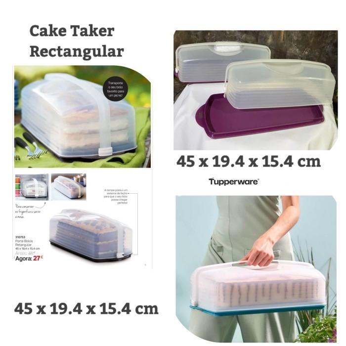 Tempat Kue/ Cake Tupperware Rectangular Cake Taker