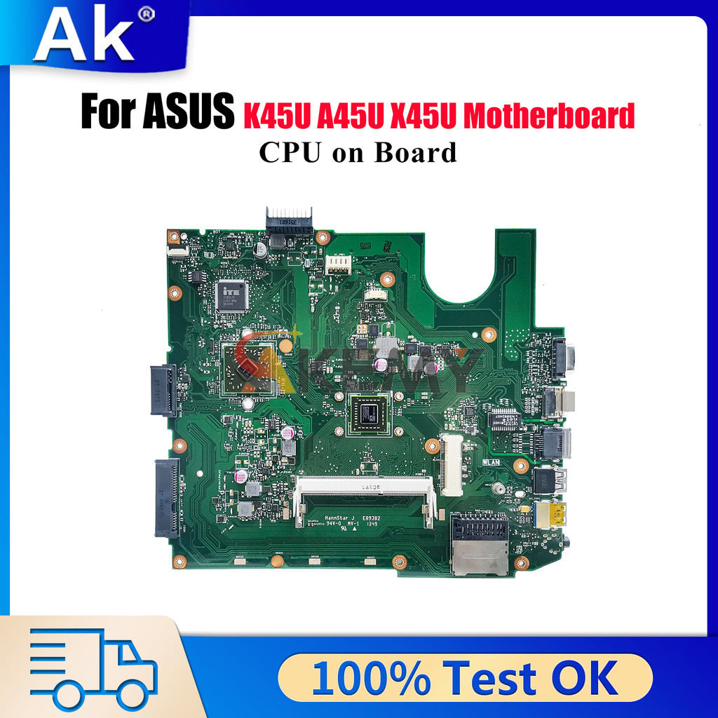 X45U Laptop Motherboard For Asus Vivobook X45U X45U K45U A45U Notebook Mainboard With Cpu 100% Tests