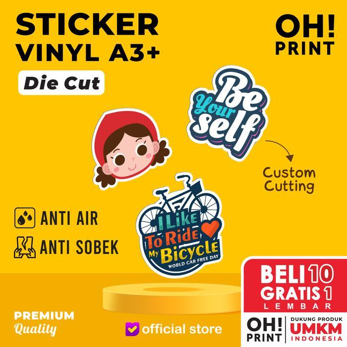 Cetak Stiker Label Vinyl / Stiker Die Cut / Cetak Stiker Custom