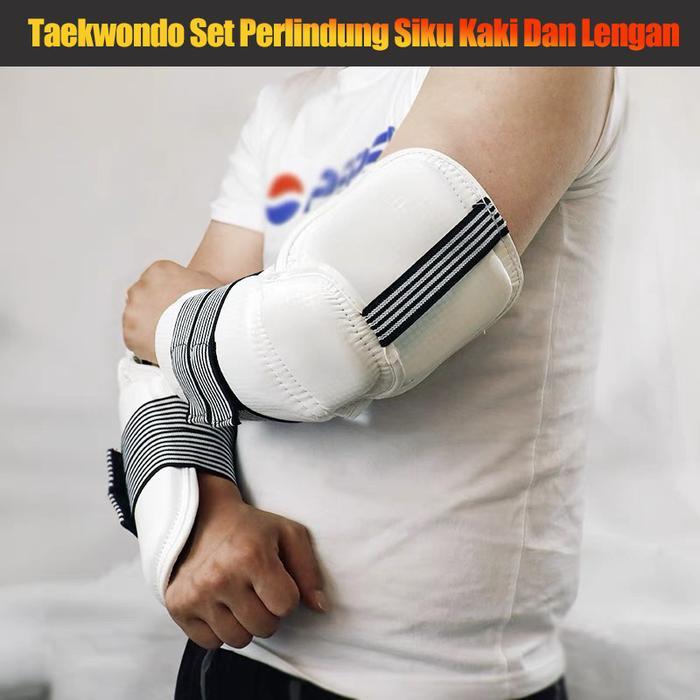 kpzzfv- Satu Set Pelindung Kaki Tangan Taekwondo / Deker Taekwondo / Arm Hin Guard Taekwondo /
