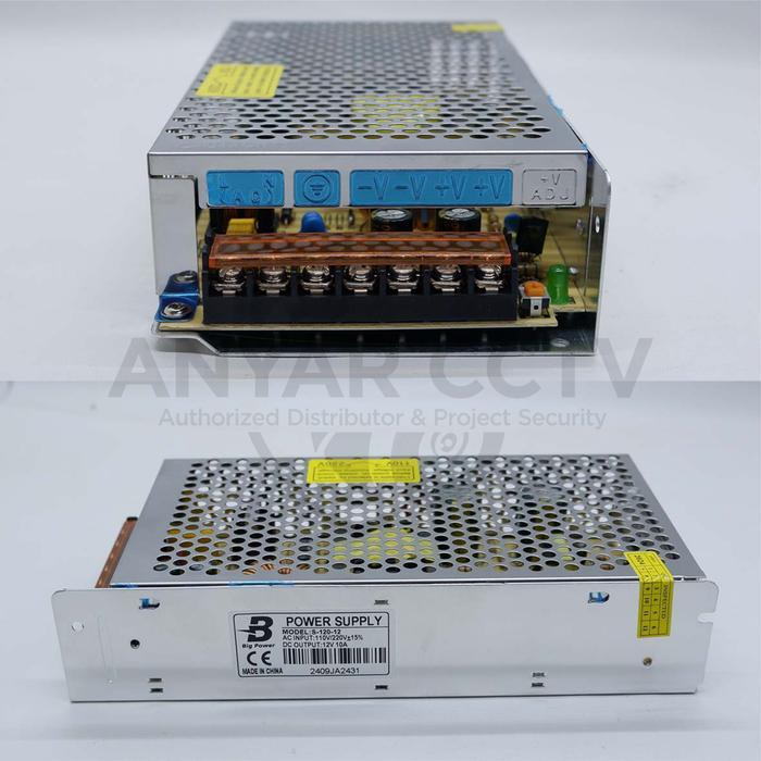POWER SUPPLY PSU JARING 12V 10A BESAR ADAPTOR POWER CCTV DENGAN INPUT 110V/220V OUTPUT 12VDC 10A