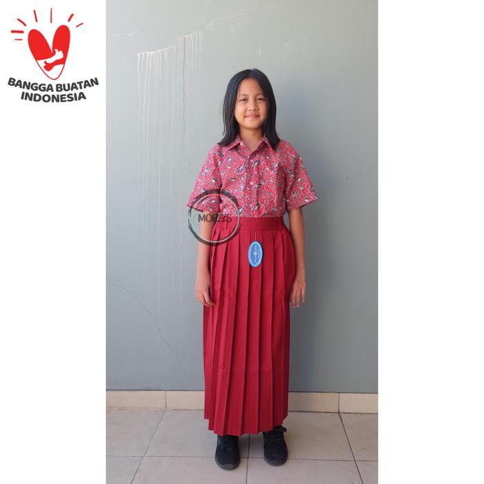 New- Seragam Baju Batik SD/MI/TK/PAUD JM Merah