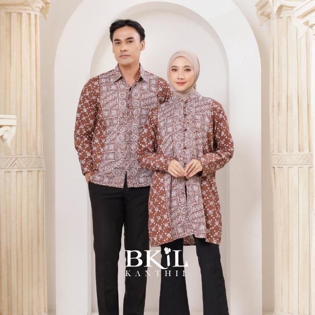 (COD) KANTHIL TUNIK BATIK COUPLE SERAGAM BATIK KANTOR ASMIRANDAH