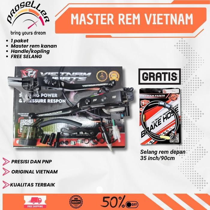 MASTER REM CORSA CORTA VIETNAM SINGLE TABUNG GRADE A MATIC VARIO BEAT XEON MIO R15 CBR150 MOTOR
