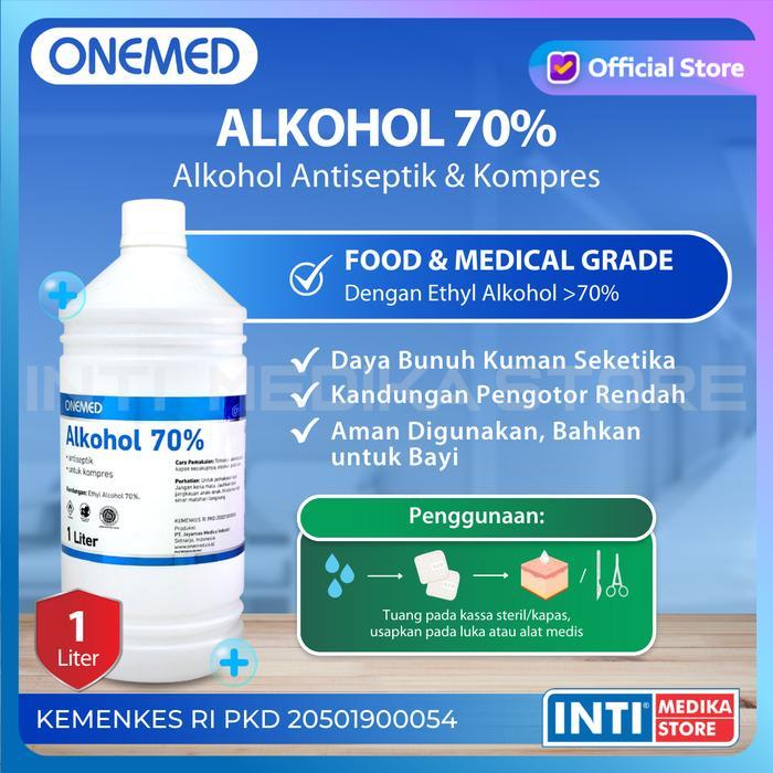 ONEMED - ALKOHOL 70% 1 LITER / ALKOHOL ANTISEPTIK