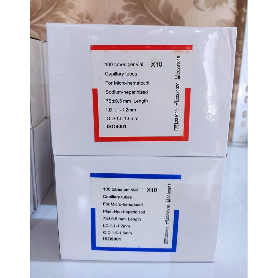 TABUNG HEMATOKRIT PIPET CAPILLARY TUBE 100 PCS