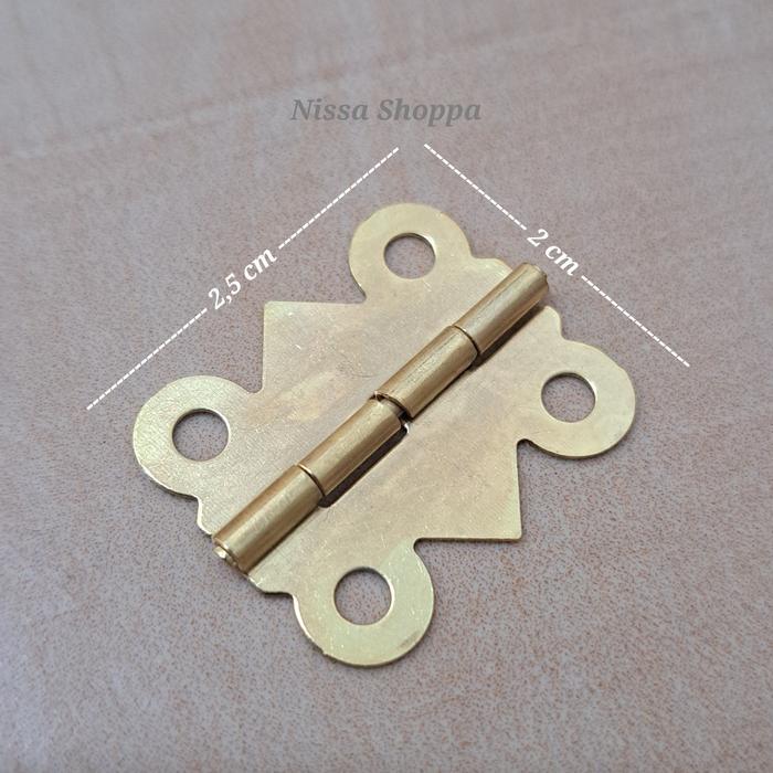 Engsel kupu kupu / Engsel kotak kayu / Engsel kotak perhiasan / Engsel kotak dus lengkap dengan mur