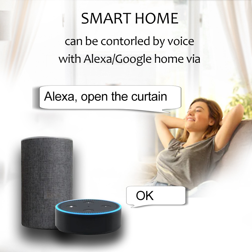 - Eway Casa Tuya Smart Curtain Rail Smart Curtain Rod Suit Electric