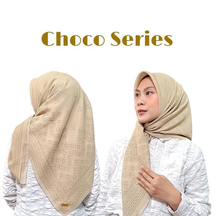 New- Hijab Voal Motif Cream Premium Lasercut 110x110 FREE POUCH / Voal Motif Coksu / Voal Motif
