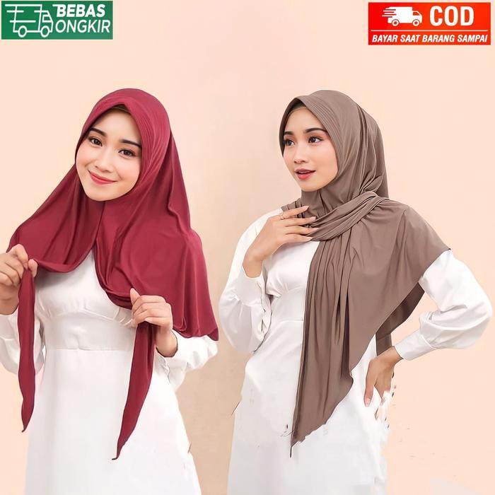 Jilbab Segitiga Hanum Pet instan Jersey segitiga Instan Pet Jersey - Kerudung Wanita -/ Kerudung