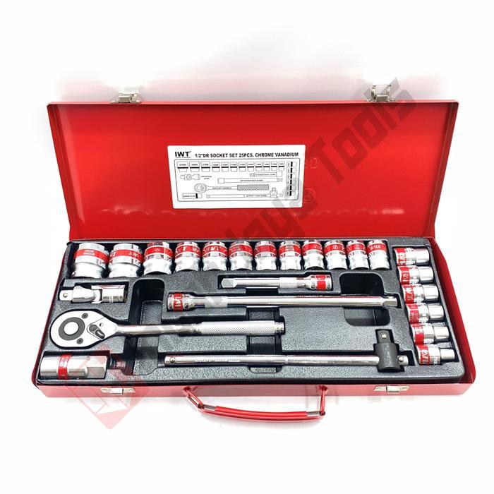 Iwt Japan Kunci Sok Set 25 Pcs 1/2 Inch - Socket Set Soket
