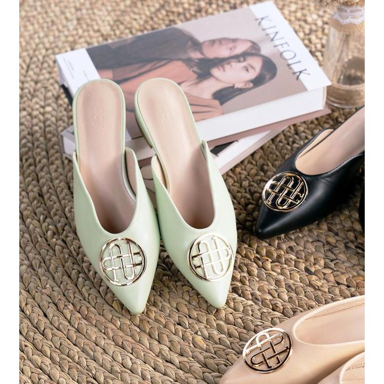 wimiufashion - NCY Shoes Sepatu Wanita ALANA Mules Heels Warna Hijau