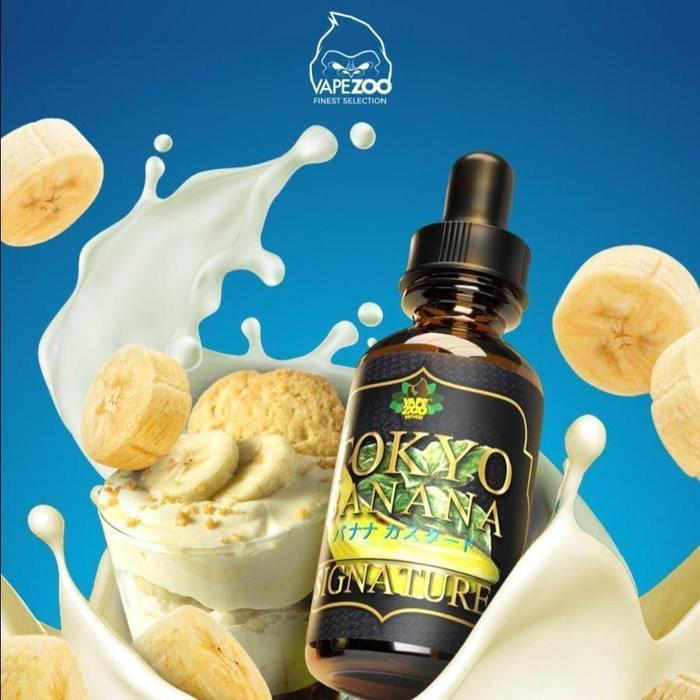 VAPEZOO TOKYO BANANA SIGNATURE 60ML BANANA CUSTARD CREAM FREEBASE