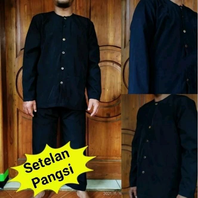 ASLI setelan baju pangsi Sunda Dewasa M L XL XXL dan XXXL Hitam Putih READY STOCK