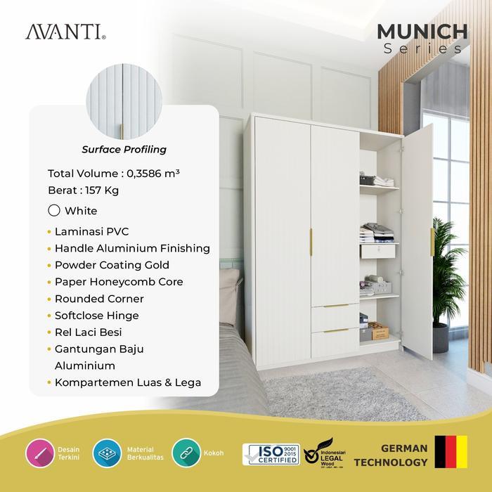 Lemari Pakaian 3 Pintu Nimalis Muni Lp 300 - Avanti Furniture