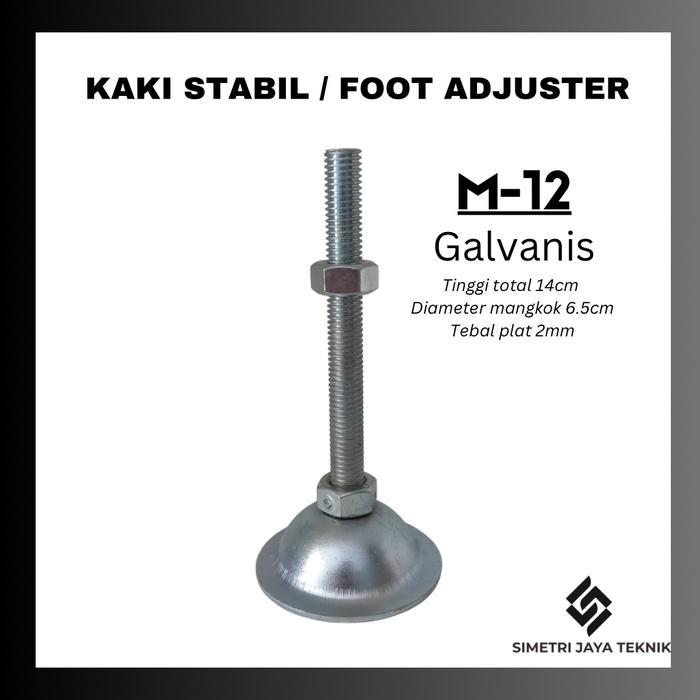 News Kaki Meja M12 Galvanis / Adjuster M12 / Foot Adjuster