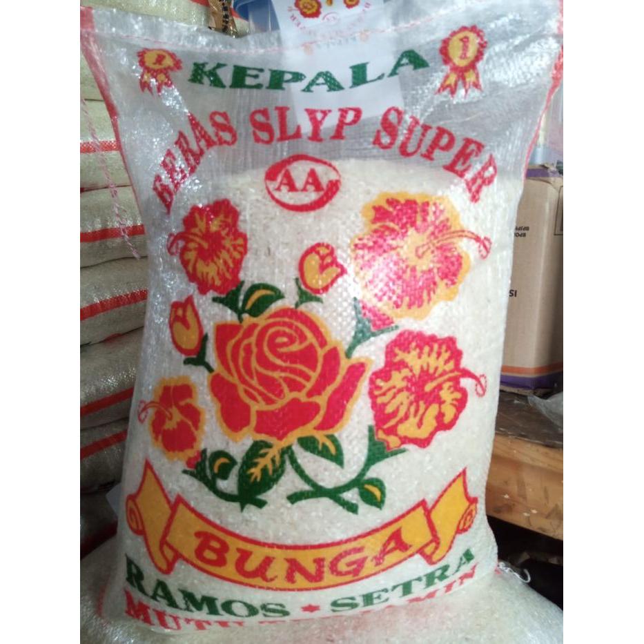 5z7d- Beras Bunga Ramos Setra Pulen 10 Liter/ Beras Ramos Setra Cap Bunga