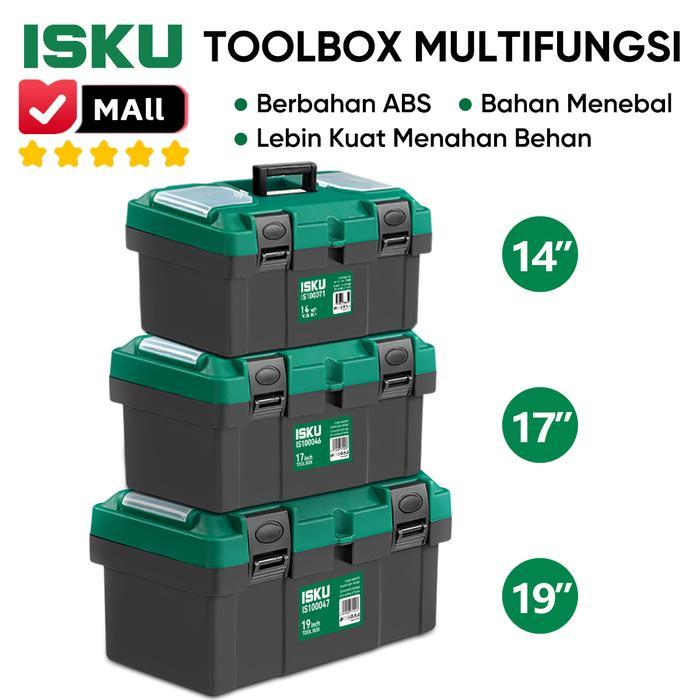 Isku Tool Box Besar Plastik 19/17/14 Inch Bahan Pp Tools Box Kotak Peralatan /Tool Box 2