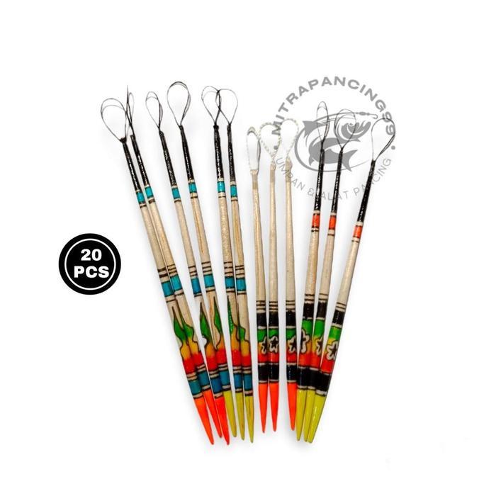 20 Pcs Pelampung Kumbul Jarum Batik - Kumbul Pancing Ikan