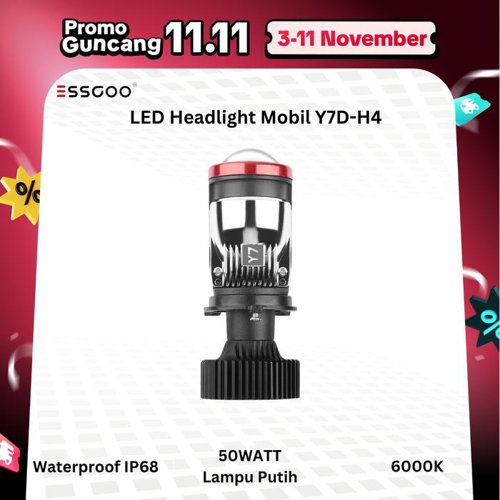 Essgoo Lampu Utama Y7D-H4 Lampu Led Mobil/Motor Soket H4