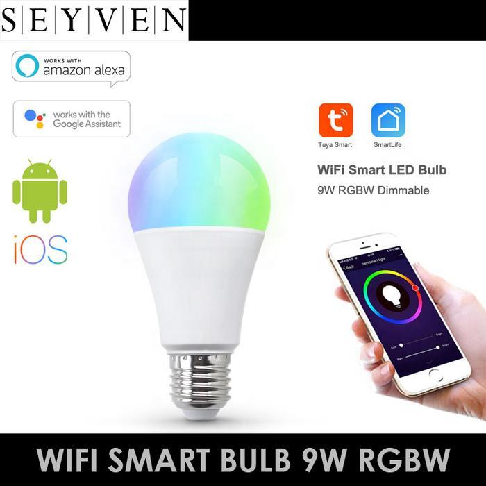 SEYVEN SMART LED LIGHT BULB RGB+ WW 9W WIFI SMART HOME SMART BULB