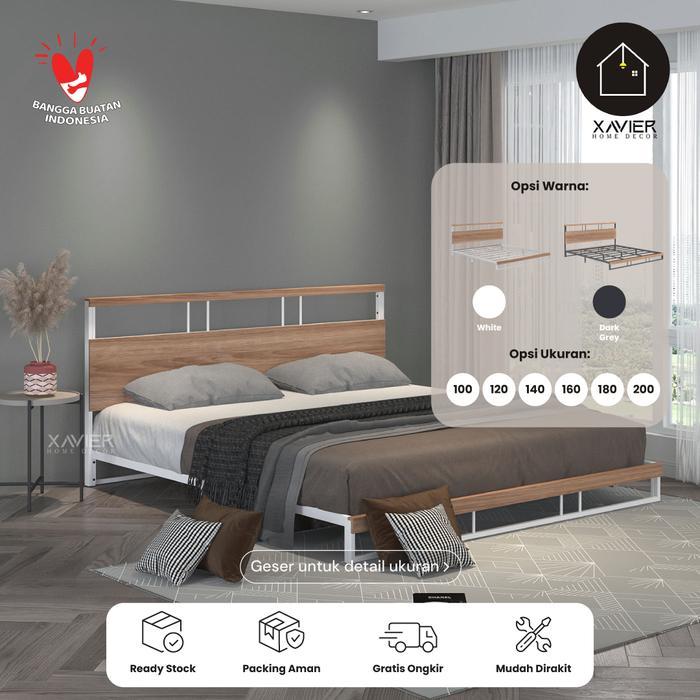 Dipan Besi Minimalis HIRO Furniture Tempat Tidur Tanpa Sandaran & Anti Karat / Dipan Kasur Anak Kos