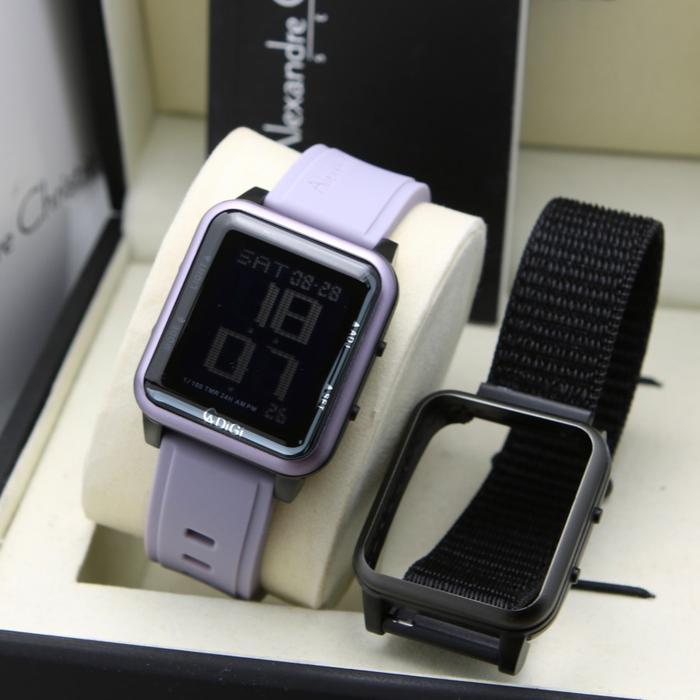 JAM TANGAN WANITA ALEXANDRE CHRISTIE AC 9344 / AC9344 DIGITAL ORIGINAL FREE TALI KANVAS WATCHES