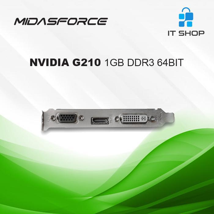 MIDASFORCE VGA NVIDIA G210 1GB DDR3 64BIT