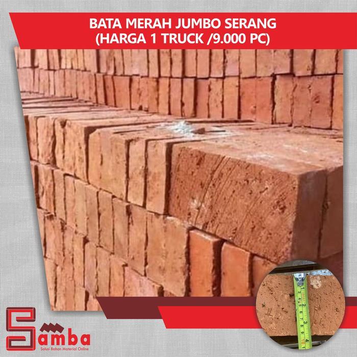 BATU BATA MERAH JUMBO SERANG 1 TRUCK ISI 9000 / HARGA SATUAN 1 TRUCK