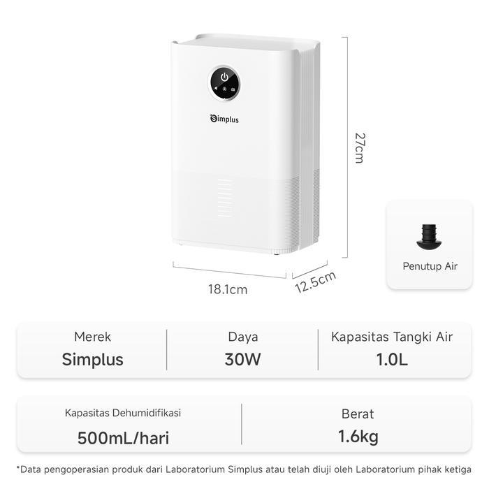 nnwk- Hot Deals Simplus Dehumidifier 1L Dehumidifier Kecil Kantor Rumah Dehumidifikasi