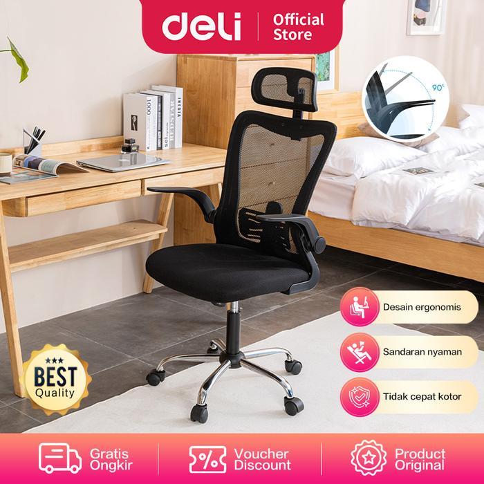 Deli Kursi Kantor / Kursi Kerja Jaring Dengan Senderan Kepala E492X