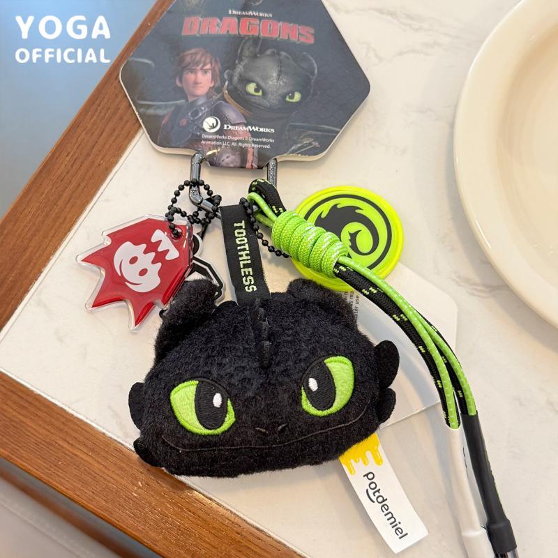 Kawaii Cartoon Toothless Plush Toys Keychain Anime Soft Stuffed Doll Backpack Pendant Boy and Girl