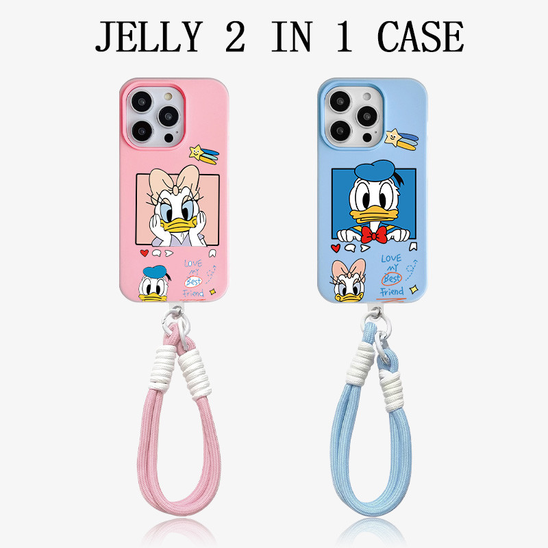 Terbaru Couple Jelly 2 In 1 Premium Donald Duck, Daffy Duck, Dan Daisy Duck Casing Xiaomi Xiaomi 15T