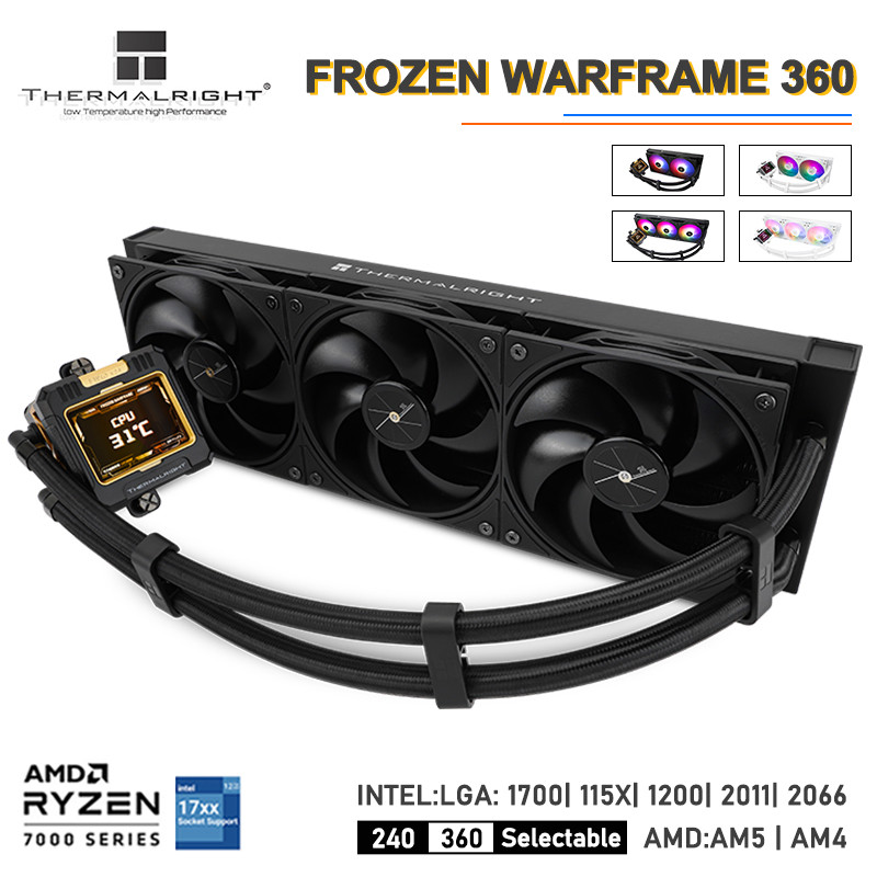 Thermalright Frozen Warframe 360 Black Cpu All In One Water Cooled