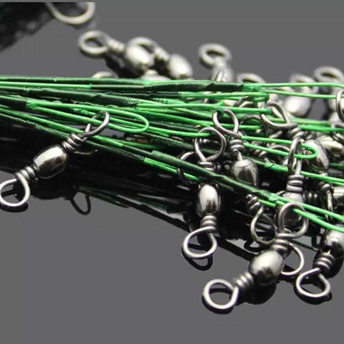 BERKUALITAS! Senar Pancing Leader Kawat Neklin Kail Pancing Tinggal Pakai Lengkap Dengan Barrel