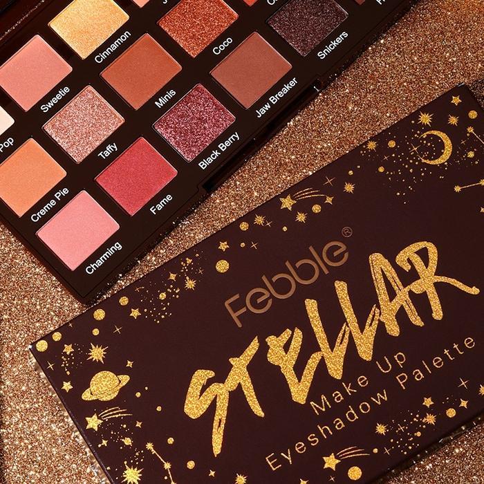 BYDC- Ohsome-Febble 18 Colors Stellar Make Up Eyeshadow Palette /Baked Eyeshadow /Glitter
