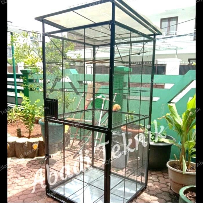 Sangkar Kandang Umbaran Ternak Burung Koloni Besi Lovebird Murai Besar