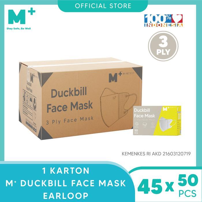 DISKON M+ Duckbill 3Ply M+ - 1 Karton Mask Masker READY STOCK