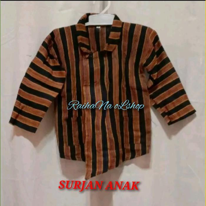 ASLI BAJU SURJAN LURIK ANAK PRIA BAJU KEBAYA LURIK ANAK PEREMPUAN PAKAIAN NASIONAL ANAK LAKI / PRIA
