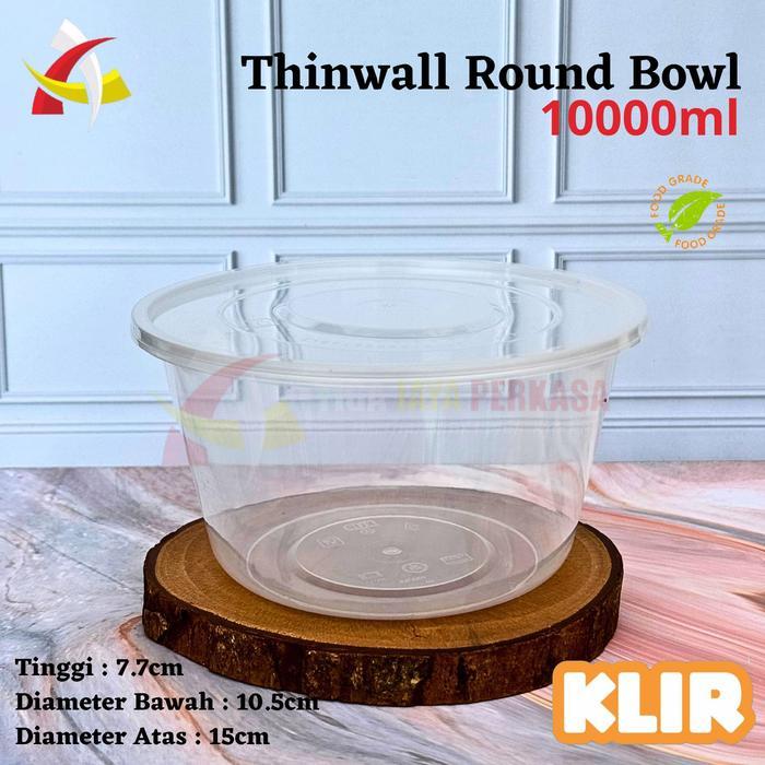 SALE Thinwall Round 1000ml Klir/ Round Bowl 1000 ml Klir / Mangkok Bulat 1000ml / Thinwall 1000ml