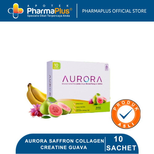 Aurora Saffron Collagen Creatine Guava 10 Sachet
