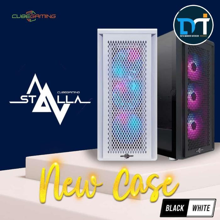CUBE GAMING STALLA - TEMPERED GLASS MID-TOWER ATX GAMING CASE