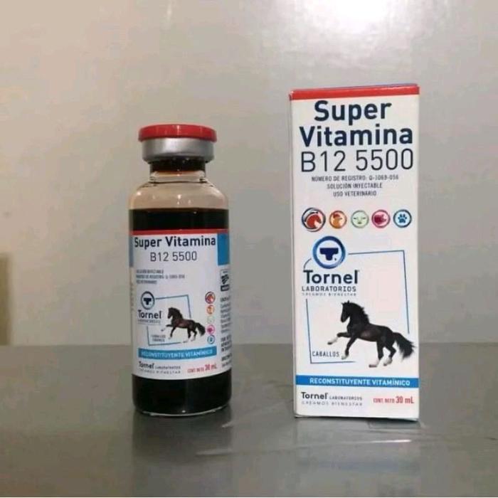 SUPER VITAMINA B12 5500 MULTIVITAMIN DOPING HEWAN KUDA & AYAM SUPER VITAMIN B12 5500