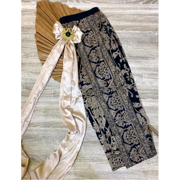 Kamen Bordir Premium Benang Emas V2 Set Sldng/Kamen Jadi/Rok Bali/Songket