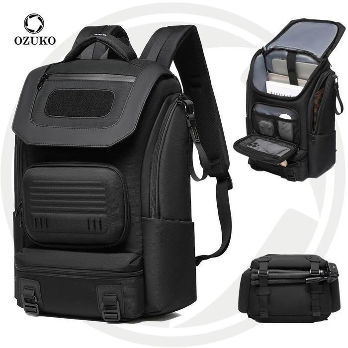 OZUKO Frontier Backpack #9840 - Ransel Laptop Pria Anti Air 28L